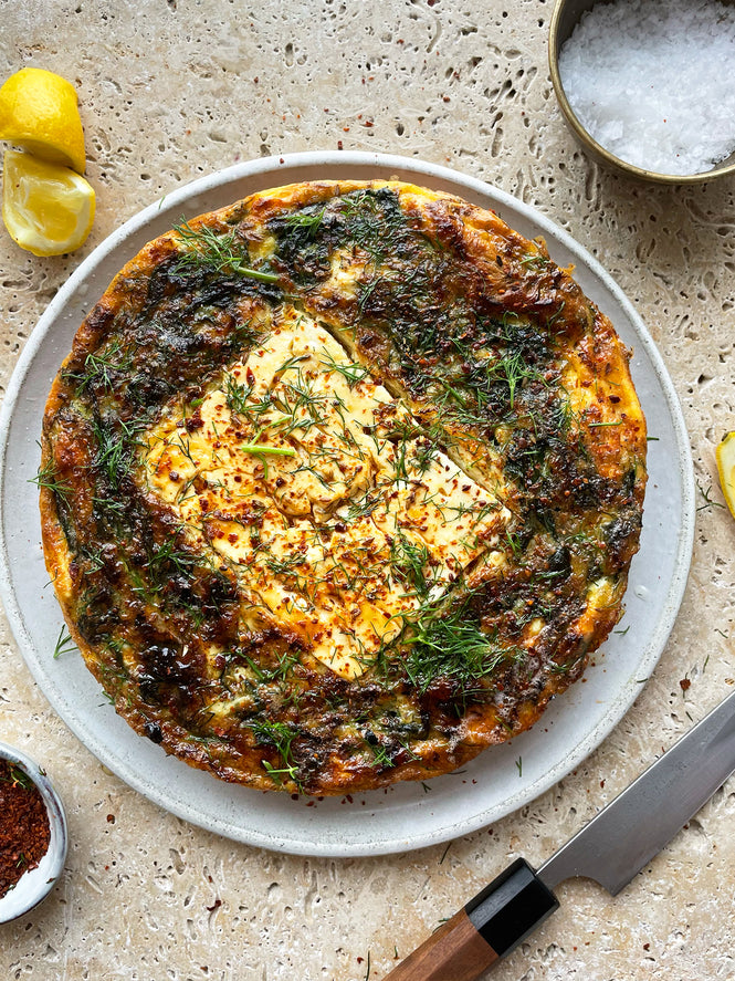 Baked feta and dill frittata