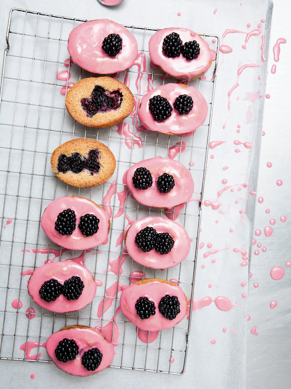 Blackberry and star anise friands
