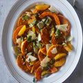 Butternut squash with orange oil and burnt honey