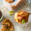 Cantaloupe granita with lime and tequila