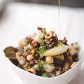 Celeriac and lentils with hazelnuts and mint