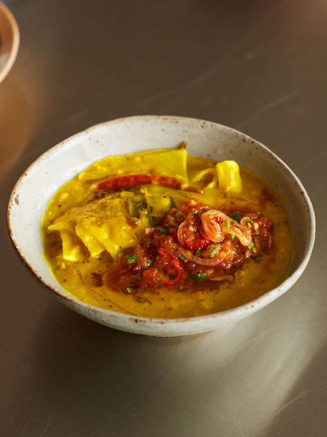 Chaya’s dal pita with grilled tomato salsa