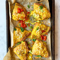 Cheesy curry crepes