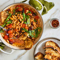 Chilli braised tomatoes and beans