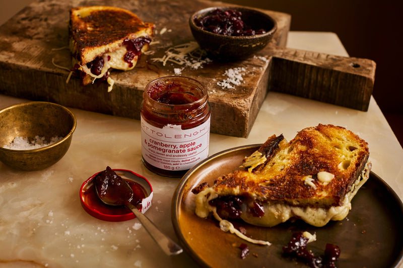 Cranberry, apple and pomegranate sauce lifestyle