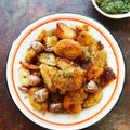 Crispy roast potatoes with rosemary, za'atar and salsa verde