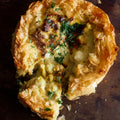 Curried cauliflower and cheese filo pie