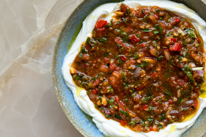 Ezme dip with yoghurt