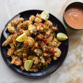 Fried seafood cocktail with marie rose sauce