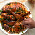 Ghee roast turkey with crispy curry leaves 