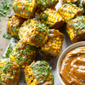 Grilled corn on the cob with miso mayonnaise