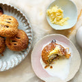 Leftover Christmas cake “eccles” cakes with marzipan