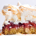 Louise cake with plum and coconut