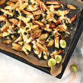 Oven chips with cardamon mayonnaise