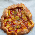 Peach, rosemary and lime galette