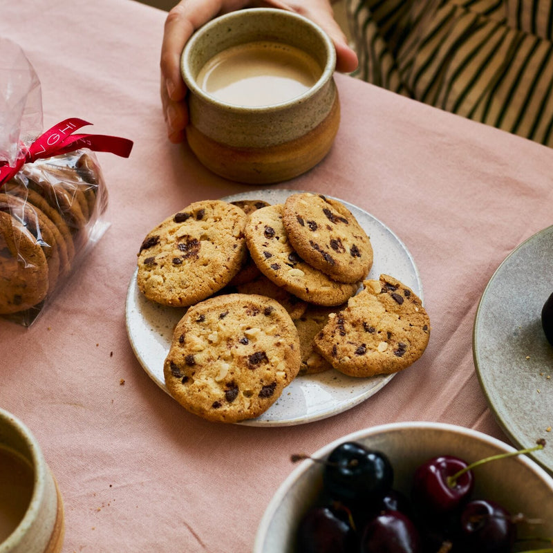 Peanut and chocolate biscuits