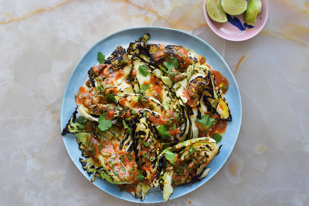 Pointed cabbage with nam prik