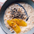 Pot barley orange and sesame pudding