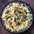 Riced potatoes with anchovy butter