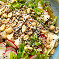 Silken tofu, crunchy salad and marmalade dressing