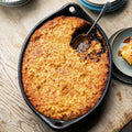 Slow-cooked chicken with a crisp corn crust