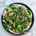 Smacked cucumber salad with sumac onions and radishes 