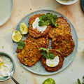 Smokey sweetcorn and tofu fritters