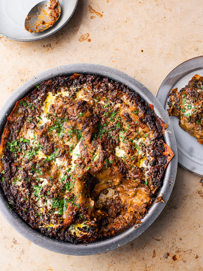 Spicy mushroom lasagne