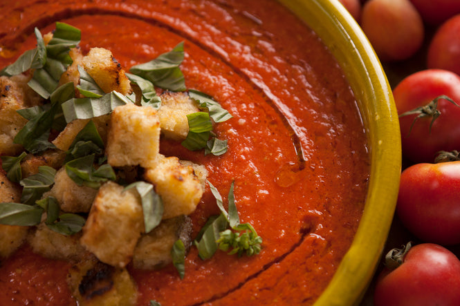 Tomato and watermelon gazpacho