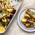Fennel trout with ouzo and sesame bread
