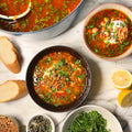 Tunisian spiced chickpea and bread soup (lablabi)